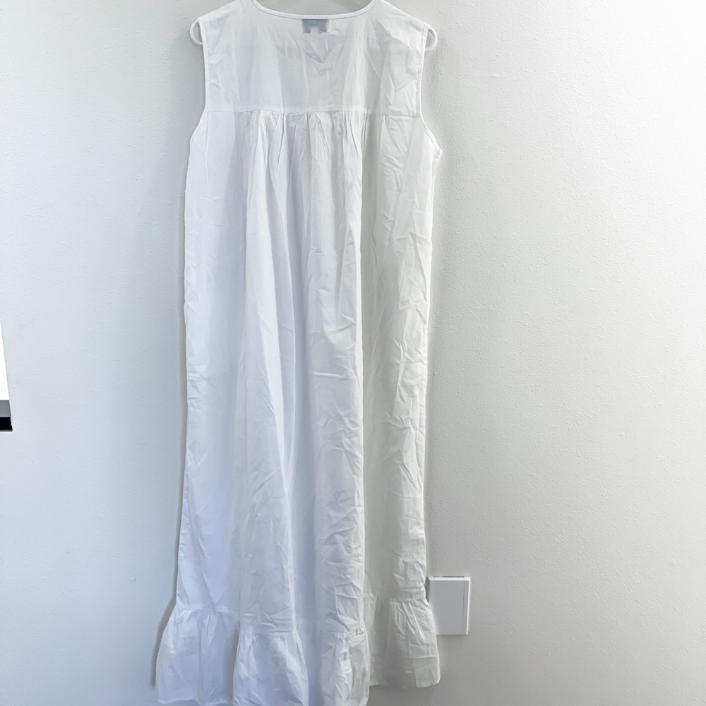Vintage Cottagecore Victorian 100% Cotton White Lace Nightgown Renaissance M - Picture 4 of 7